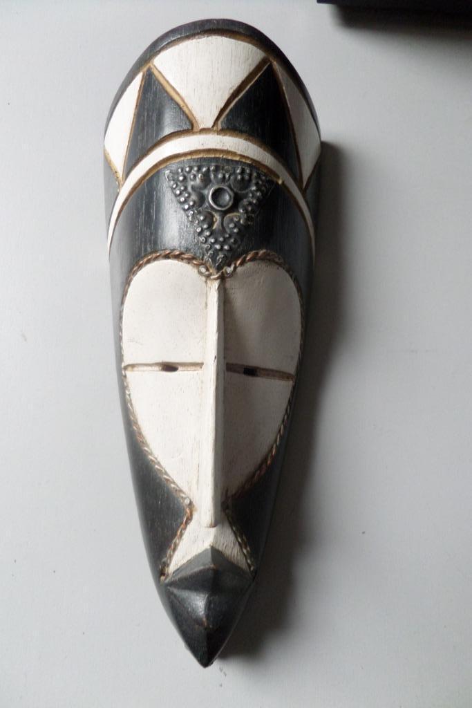 Masker - africaebrasil - H25xB10,5xD5,5cm, Antiek en Kunst, Kunst | Niet-Westerse kunst, Ophalen