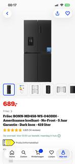 Ruime Amerikaanse Koelkast - Frilec BONN- MD458, Ophalen, 200 liter of meer, 60 cm of meer, Met aparte vriezer