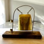 Vintage bureau-gong, ook wel bekend als tafelbel., Ophalen of Verzenden