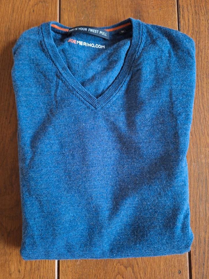 Joe Merino V-Neck Trui Blauw - Maat M, Kleding | Heren, Truien en Vesten, Zo goed als nieuw, Maat 48/50 (M), Blauw, Ophalen of Verzenden