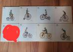 Gazelle vintage handgeschilderde tegels., Antiek en Kunst, Antiek | Keramiek en Aardewerk, Ophalen of Verzenden