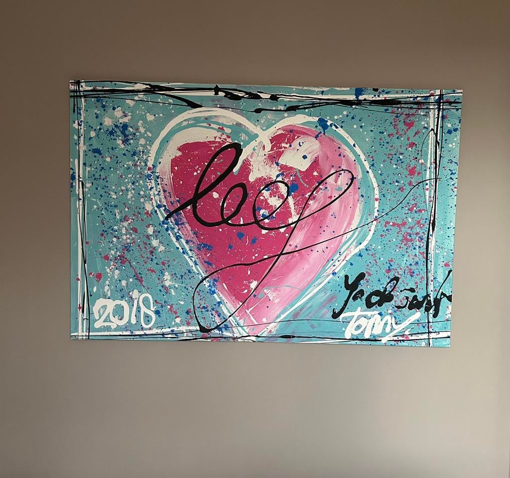 Kleurrijk schilderij, Antiek en Kunst, Ophalen
