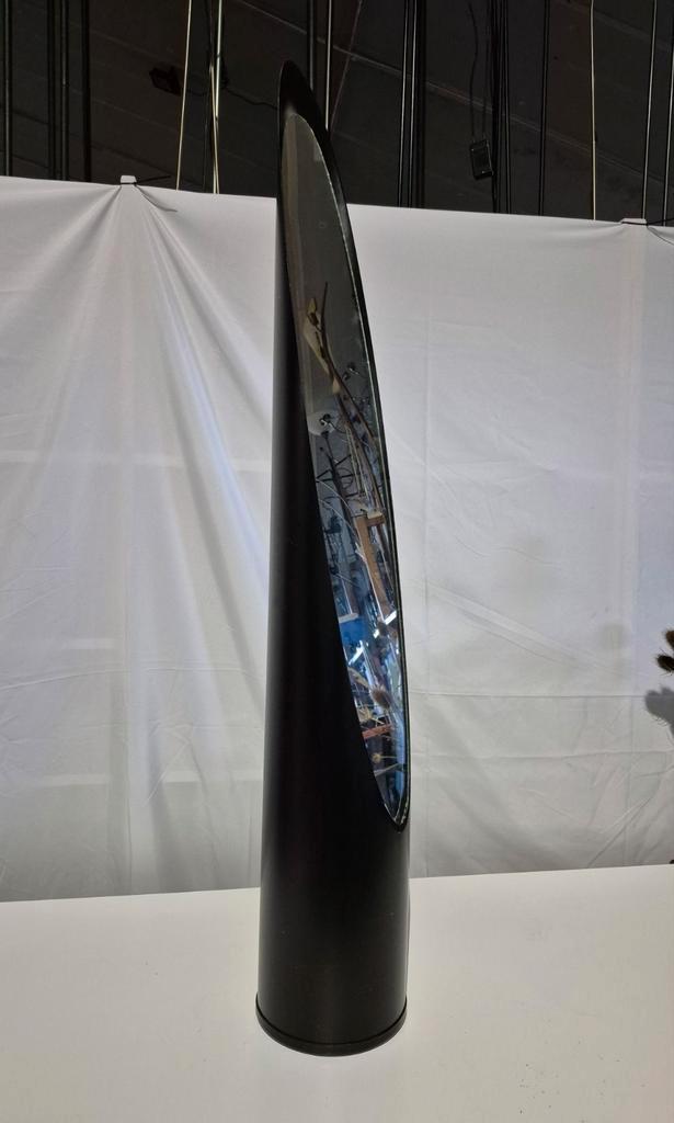 Vintage zwart lipstick spiegel ca 160 cm, Huis en Inrichting, Woonaccessoires | Spiegels, Gebruikt, Minder dan 50 cm, Minder dan 100 cm