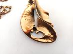modernistische grote hanger/ ketting brons Harrie Lenferink, Ophalen of Verzenden, Gebruikt, Goud, Overige materialen