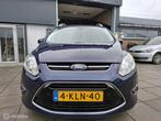 Ford Grand C-Max 1.0 Lease Titanium/clima/navi/trekhaak, Auto's, Voorwielaandrijving, Gebruikt, Blauw, Origineel Nederlands