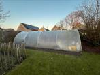 Nette complete tunnelkas 9x4,5 nieuw plastic en grondankers, Tuin en Terras, Ophalen, Folie, Zo goed als nieuw, Plastic