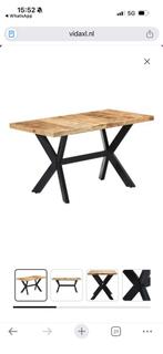 Mooie mango houten tafel met ijzeren onderstel 140x70, Huis en Inrichting, Tafels | Eettafels, Ophalen, 100 tot 150 cm, 50 tot 100 cm