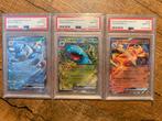 Pokemon SV2a Blastoise Venusaur Charizard ex PSA 10 Set, Ophalen, Nieuw, Meerdere kaarten, Foil
