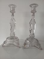 Oude glazen kandelaars ca.30x13cm, Ophalen