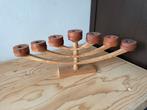 Houten Scandinavisch kaarsenstandaard, Huis en Inrichting, Woonaccessoires | Kandelaars en Kaarsen, Ophalen of Verzenden, Zo goed als nieuw