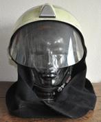 Nederlandse brandweer helm MSA met vizier en nekflap, Verzamelen, Ophalen of Verzenden, Overige soorten, Nederland, Helm of Baret