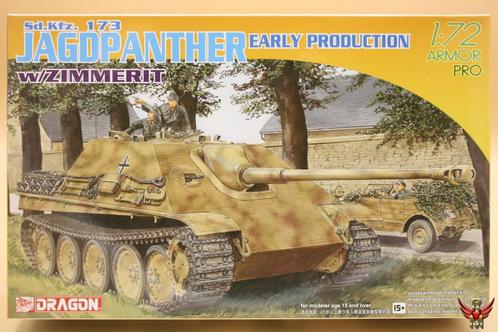 Dragon 1/72 Sd Kfz 173 Jagdpanther, Hobby en Vrije tijd, Modelbouw | Auto's en Voertuigen, Nieuw, Tank, 1:50 of kleiner, Overige merken