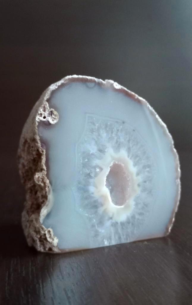 SamStone agaat grijs blauw tinten, Antiek en Kunst, Kunst | Overige Kunst, Ophalen of Verzenden