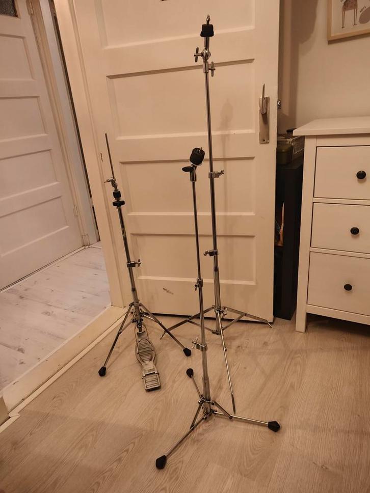 Sonor vintage hardware: hihat stand en 2 cymbalstands, Muziek en Instrumenten, Percussie, Gebruikt, Trommel, Ophalen of Verzenden