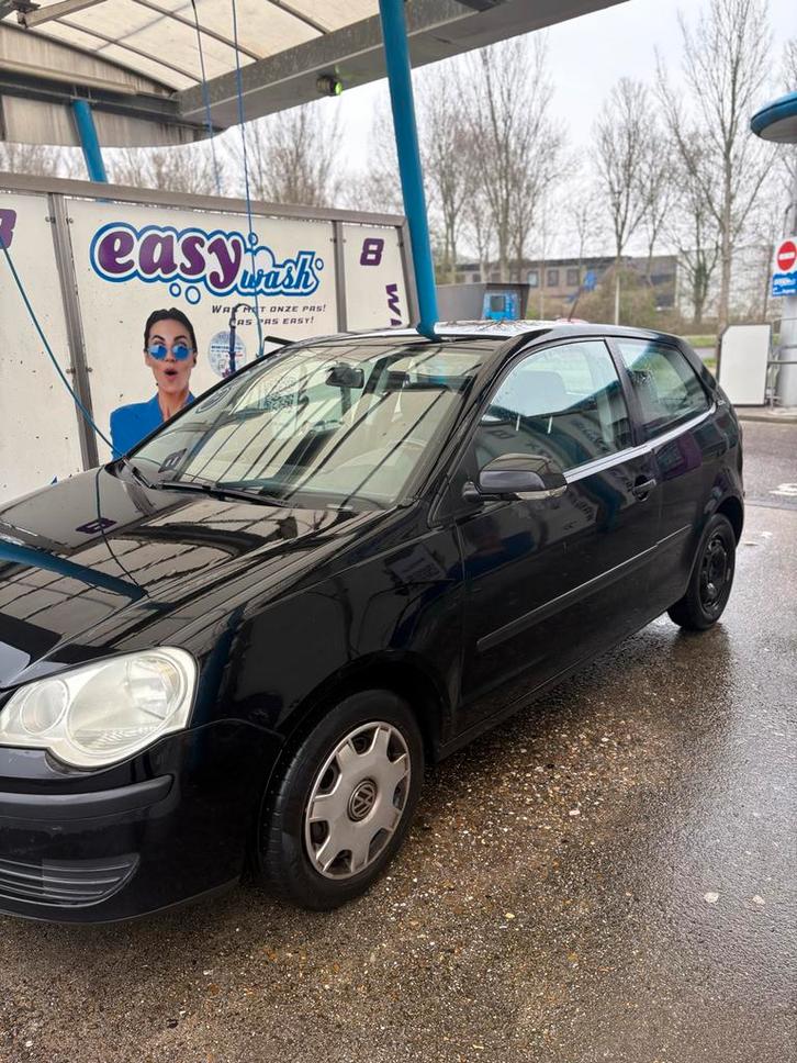Moet weg Volkswagen Polo Goal Editie 1.2 40KW 2006 Zwart, Auto's, Volkswagen, Particulier, Polo, Airbags, Airconditioning, Alarm