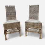 Riviera Maison St. Malo stoelen rotan eetkamerstoelen, Twee, Bruin, Riet of Rotan, Ophalen of Verzenden