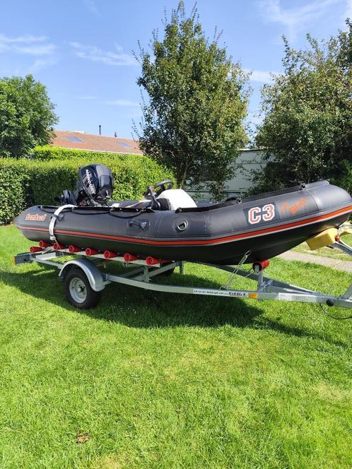 Bombard C3 rubberboot metstuur 20PK mercury buitenboordmotor, Watersport en Boten, Rubberboten, Zo goed als nieuw, Overige merken