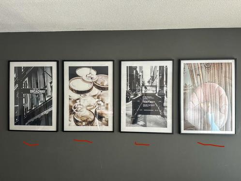 Posters met lijsten 50x70 cm, Verzamelen, Posters, Zo goed als nieuw, Rechthoekig Staand, Ophalen