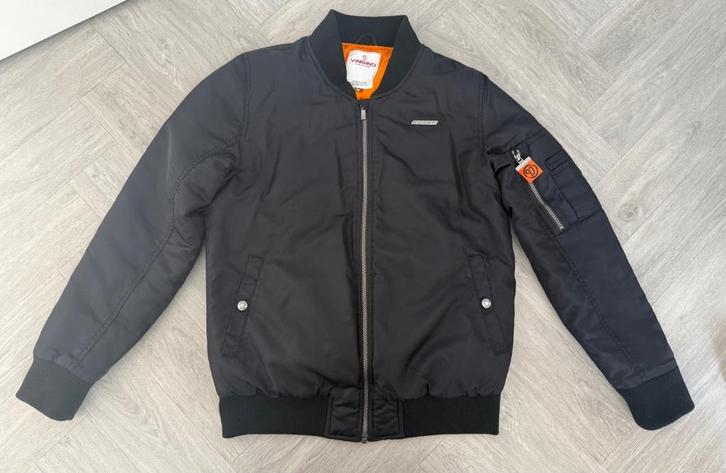 Zwarte VINGINO jas, maat 176, Kinderen en Baby's, Kinderkleding | Maat 176, Zo goed als nieuw, Jongen, Jas, Verzenden