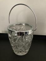 Oude vaas van kristal - ijsemmer / suikerpot / windlicht, Ophalen of Verzenden