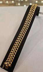 14 karaats gouden dubbele gourmet schakel armband geelgoud, Ophalen of Verzenden, Zo goed als nieuw, Goud, Goud