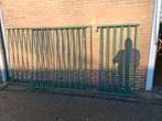 2 tuinpoortjes en 14 meter hekwerk, Ophalen, Gebruikt, IJzer