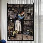 Beschilderde vintage glas-in-lood raamhanger glashanger, Huis en Inrichting, Ophalen of Verzenden, Zo goed als nieuw