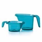 Tupperware Magnetron Kannen Set van 2 200+500ml Blauw Laatst, Nieuw, Blauw, Beker of Kan, Verzenden