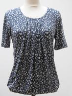 Enjoy shirt, blauw met wit bloemetje, maat 38, Kleding | Dames, Maat 38/40 (M), Blauw, Enjoy, Ophalen of Verzenden