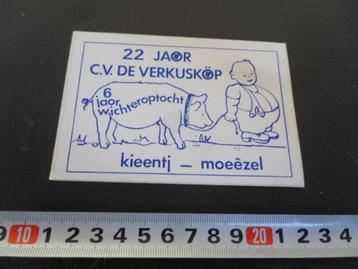 sticker Weert 22 jaor C.V. De Verkusköp Kieentj - Moeêzel  beschikbaar voor biedingen