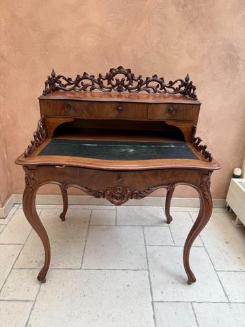 Antiek houten bureau / secretaire – rococo stijl – 90 cm  beschikbaar voor biedingen