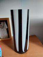 2 Ilu di Vetro tafellampen cilindrisch, glas wit en zwart, Minder dan 50 cm, Glas, Modern, Ophalen of Verzenden