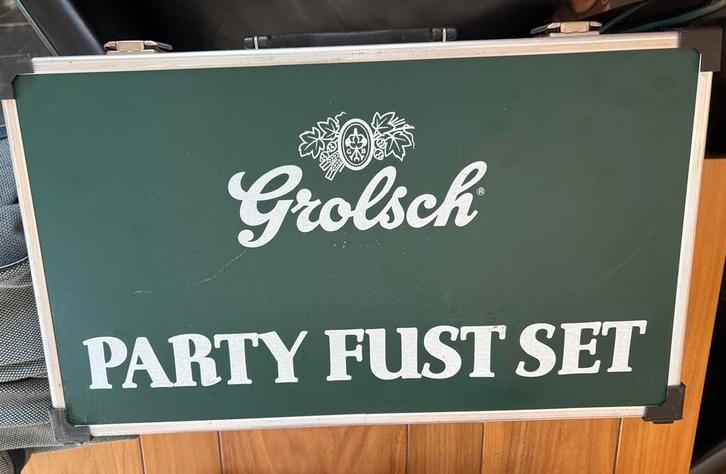 Grolsch Party Fust Set – Compleet in Koffer!, Verzamelen, Biermerken, Zo goed als nieuw, Overige typen, Grolsch, Ophalen of Verzenden