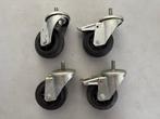 4 Zwenkwielen zwaar met schroefdraad, Ophalen, Zo goed als nieuw