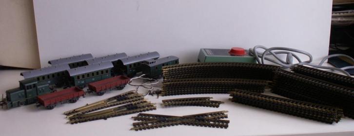 Fleischmann treinsetje diesel loc - 8 wagons - rails - trafo, Hobby en Vrije tijd, Modeltreinen | H0, Gebruikt, Treinset, Gelijkstroom