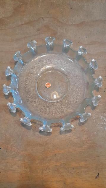 Vintage schaal Splash Humppila Glass Finland. Jaren 70 WD-18 beschikbaar voor biedingen