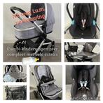 Zeer complete Qute-Q Motion Combi-kinderwagen met autostoel, Kinderen en Baby's, Kinderwagens en Combinaties, Zo goed als nieuw