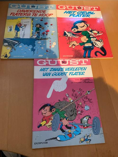 Guust Flater - 3 Stripboeken, Boeken, Stripboeken, Gelezen, Meerdere stripboeken, Ophalen of Verzenden