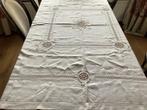 Frans tafelkleed van linnen,et ajour kant, 1.50x1.45, Antiek en Kunst, Curiosa en Brocante, Verzenden