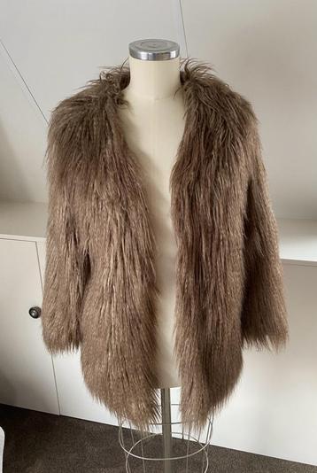 Dry lake fake fur beige bruin fonda jacket jas 36 chcs beschikbaar voor biedingen