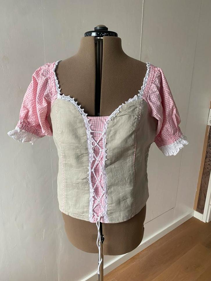 Trachtentop dirndlblouse maat 44 Marjo, Kleding | Dames, Carnavalskleding en Feestkleding, Zo goed als nieuw, Overige thema's