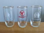 3 oude bierglazen De Drie Hoefijzers Breda - setprijs € 7,50, Overige merken, Glas of Glazen, Ophalen of Verzenden, Zo goed als nieuw