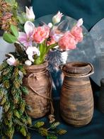 Nepalese potten uit India met stoer touw, Huis en Inrichting, Woonaccessoires | Overige, Ophalen of Verzenden, Nieuw