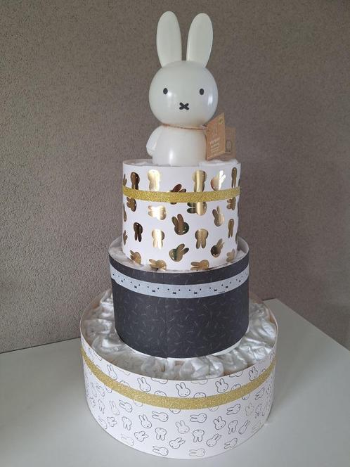 Luiertaart Nijntje Black and Gold, Kinderen en Baby's, Kraamcadeaus en Geboorteborden, Nieuw, Kraamcadeau, Ophalen of Verzenden