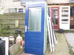 Div Achterdeuren hardhout / 201 x 82,5 / 82 / HR glas /, Doe-het-zelf en Verbouw, Ophalen, Gebruikt, Buitendeur