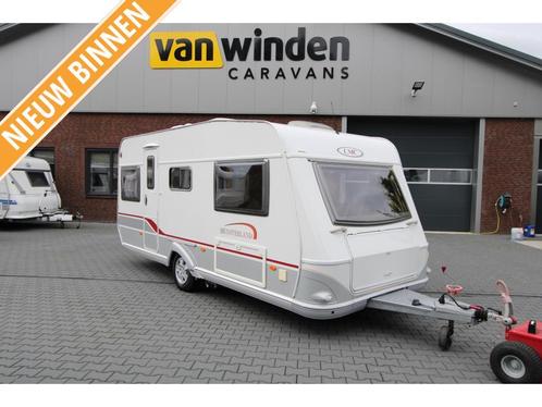 LMC Munsterland 470 E Airco-Mover-Voortent-2008, Caravans en Kamperen, Caravans, Bedrijf, tot en met 4, 1000 - 1250 kg, Treinzit