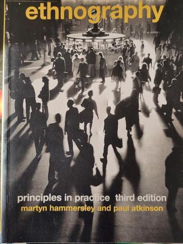 Ethnography Martyn Hammersley and Paul Atkinson beschikbaar voor biedingen