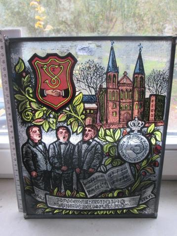 steyl zangvereniging vriendenkring glas in lood eeuwfeest beschikbaar voor biedingen