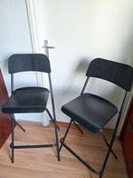 Barkrukken zwart ikea franklin opklapbaar, Huis en Inrichting, Barkrukken, 2 krukken, Ophalen, Zo goed als nieuw, 60 tot 90 cm