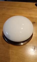 Plafondlamp / brons met glas, Ophalen of Verzenden, Zo goed als nieuw, Glas